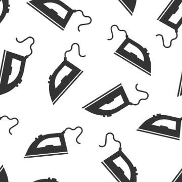 Iron icon in flat style. Laundry equipment vector illustration on white isola Stockillustratie