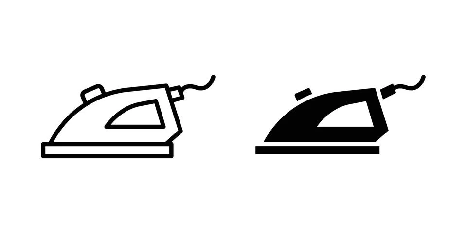 Iron icon set, collection of vector icons Stock Illustration
