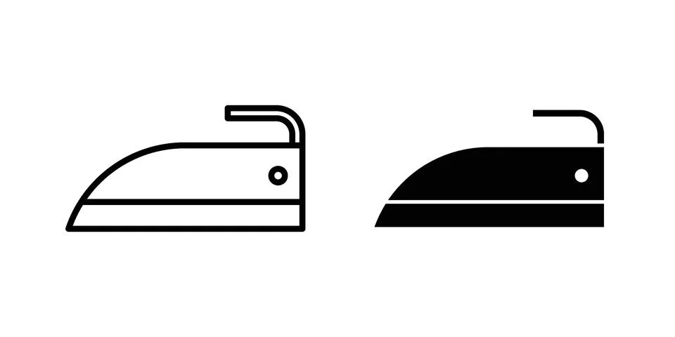 Iron icon set. Vector EPS 10 Stock Illustration