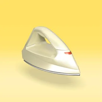 Iron isolated vector 3d icon. iron 3d illustration. Stock Illustration