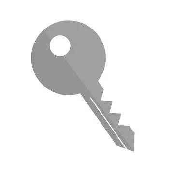 Iron key. Security and lock icon. Vector. Ilustración de archivo