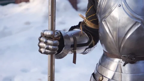 Iron knight's hand Stock Footage 103118455