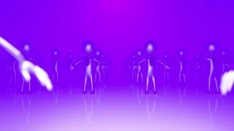 Iron  little men Loop Stock-Footage 146335758