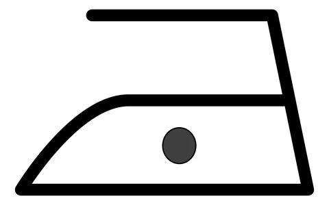 Iron low temperature one dot 110 C, laundry care symbol Ilustração Stock