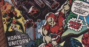 Iron Man Comic Books - Pan of covers Stock Footage 85985378