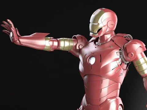 Iron Man Rigged 3D Model