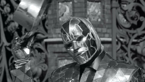 Iron Mask cinemagraph Stock Footage 122335932