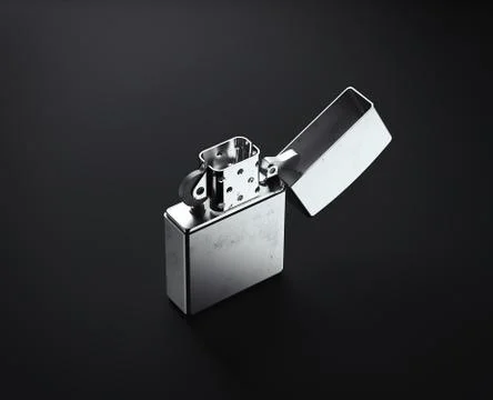 Iron Metal Lighter. 3d rendering 库存插图