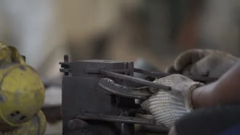 Iron molding tool Stock Footage 264246488