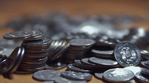 Iron money background Stock Footage 105686737