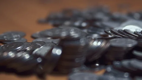 Iron money background Stock Footage 105686748