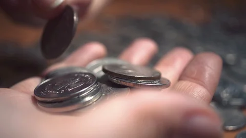 Iron money background 스톡 동영상 105686884
