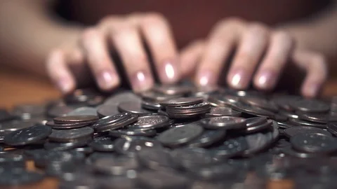 Iron money background Video stock 105687032