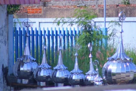 Iron mosque dome accessories Stock Photos