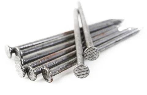Iron nails head Stock Photos