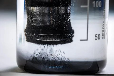 Iron nanoparticles in a lab 스톡 사진