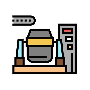 Iron or coal processing plants color icon vector illustration Stock Illustration