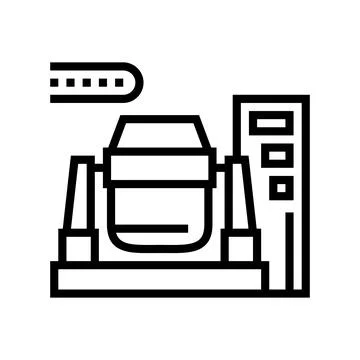 Iron or coal processing plants line icon vector illustration Stock Illustration