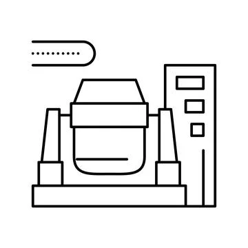 Iron or coal processing plants line icon vector illustration Stock Illustration