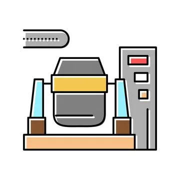 Iron or coal processing plants color icon vector illustration Stock Illustration