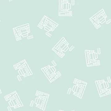 Iron or coal processing plants line seamless pattern Stock Illustration