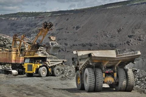 Iron ore opencast Stock Photos
