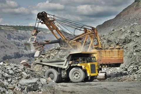 Iron ore opencast Stock Photos