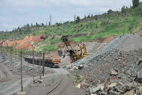 Iron ore opencast Foto stock