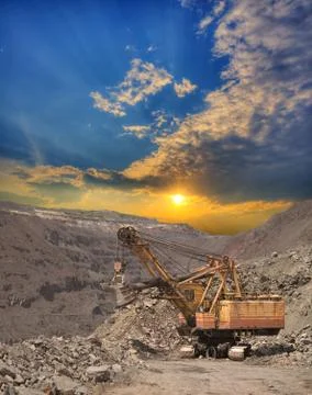 Iron ore opencast Foto stock