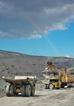 Iron ore opencast Stock Photos
