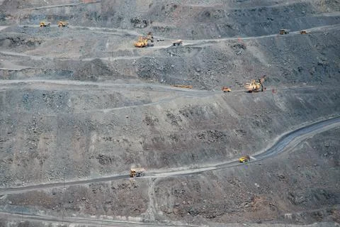 Iron ore opencast Stock Photos