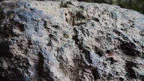 Iron Ore Texture Embedded in Ancient Limestone Rock Stock Footage 336484567