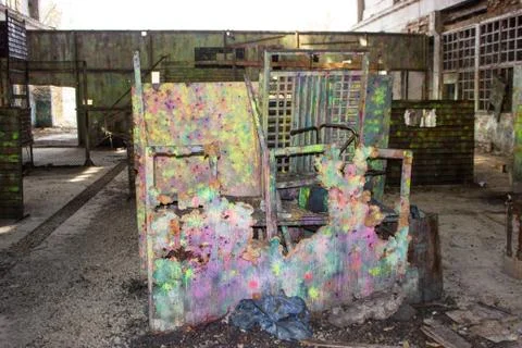Iron in paint Foto stock