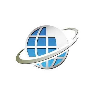 Iron planet 3d vector illustration isolated on white background. Stock Illustration