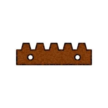 Iron Plate Teeth 스톡 일러스트