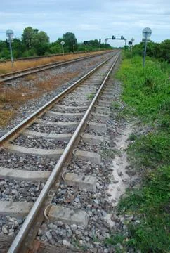 Iron rail train Stock Photos