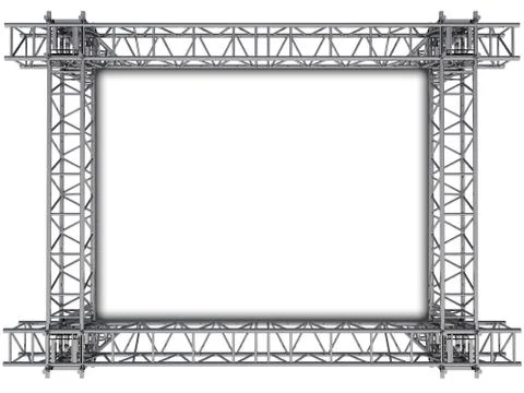 Iron rectangular construction frame for text illustration Stock Illustration