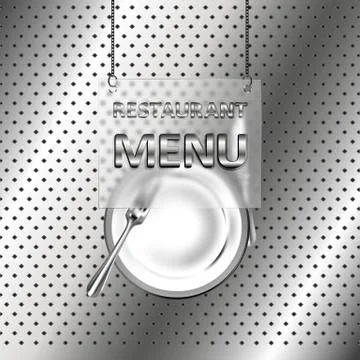 Iron restaurant menu イラスト素材