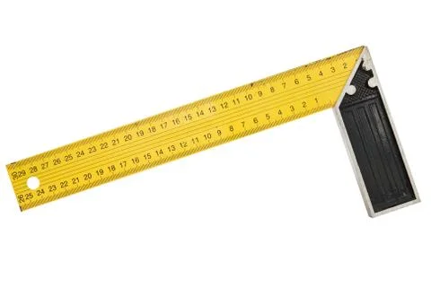 Iron ruler with angle bar Stock-Fotos