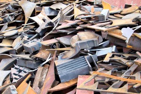 Iron scrap material Stock Photos
