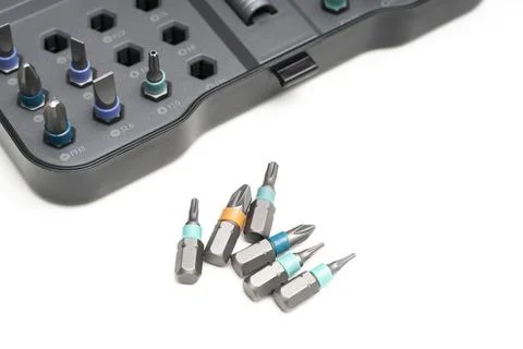 An iron screwdriver kit, tools Stock Photos