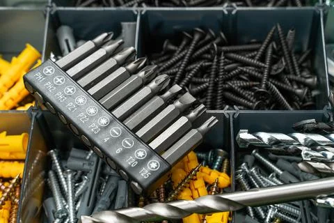 An iron screwdriver kit, tools Foto stock