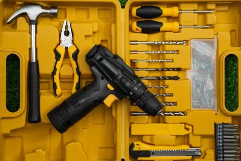 An iron screwdriver kit, tools Foto stock