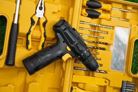 An iron screwdriver kit, tools Foto stock