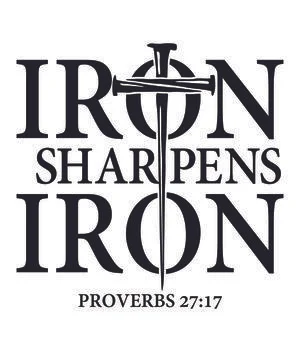 Iron sharpens iron Stock Illustration