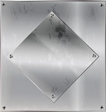Iron sheet with square Stock Illustration