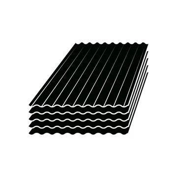 Iron Sheets, Construction, Roofing Icon Stock Illustration