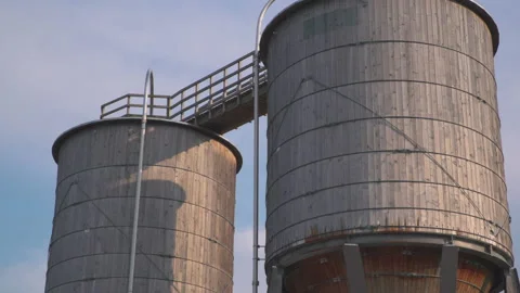Iron silo Stock Footage 145694157
