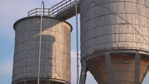 Iron silo Stock Footage 145694704