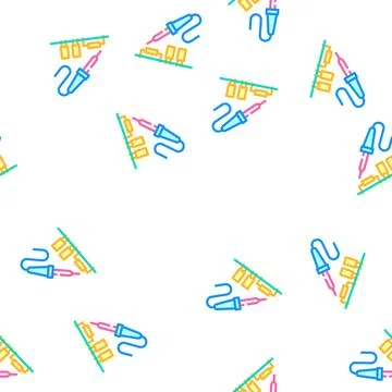 Iron solder soldering vector seamless pattern Stock Illustration